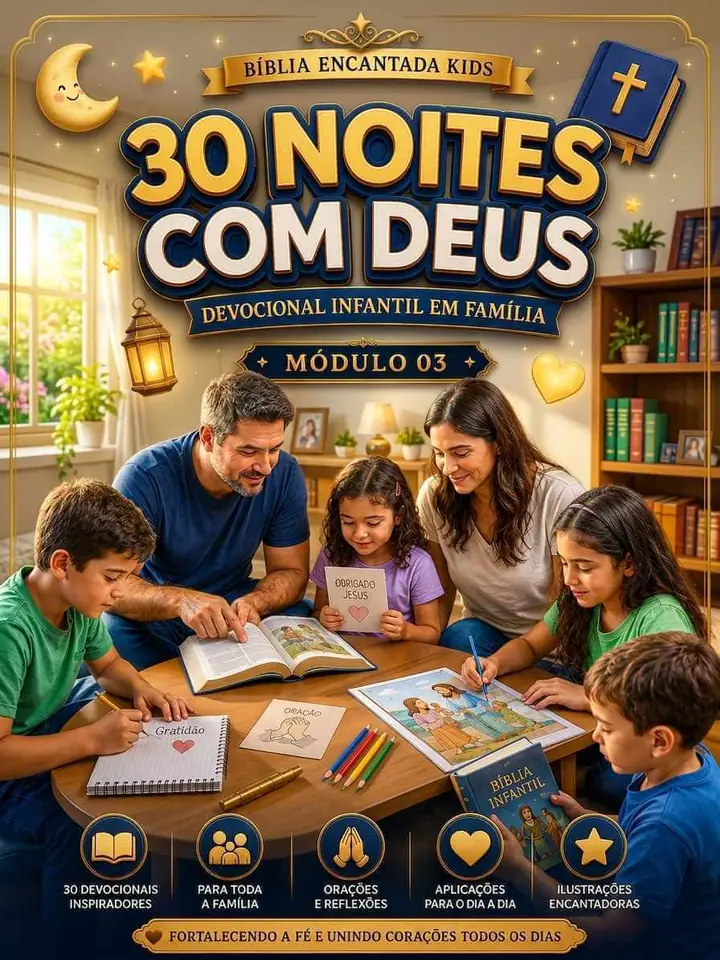 Capa do material 07 — 30 Noites com Deus — Devocional Infantil